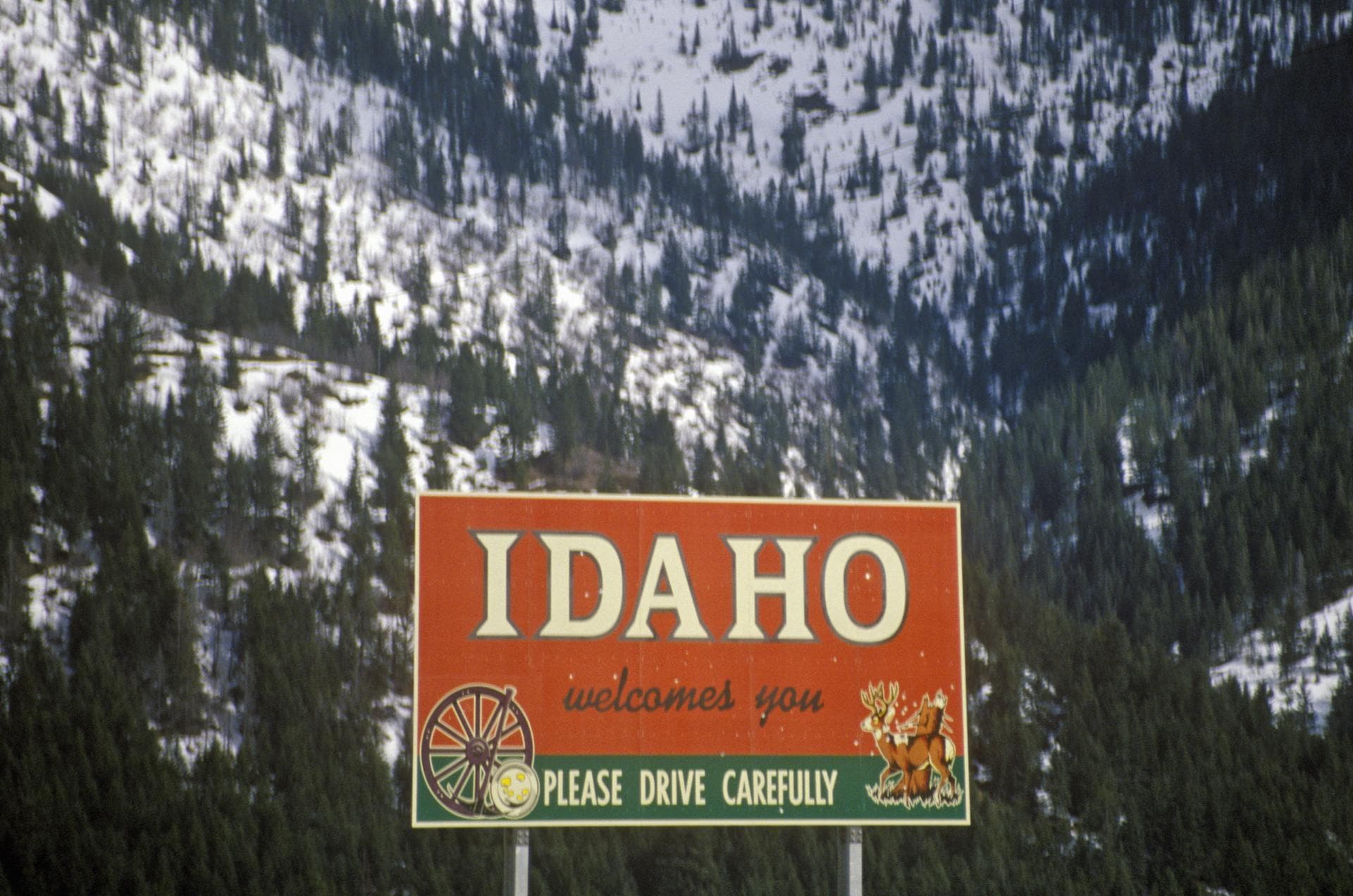 Welcome to Idaho highway sign